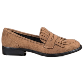 SHELOVET Loafers med frynser brun