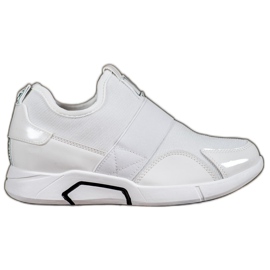Ideal Shoes Fashion Slip-On sneakers hvid