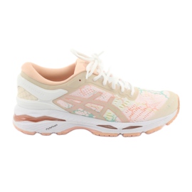 Løbesko Asics gel Kayano 24 Lite Show W T8A9N-0101 hvid brun orange grøn