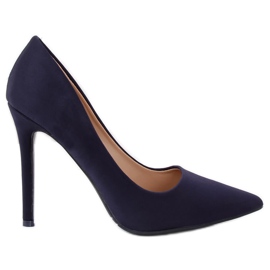 Pumps på en hæl marineblå 4014 DK.BLUE marine blå