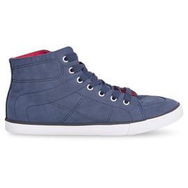 High Casual Sneakers 033 Marineblå marine blå