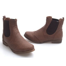 Elegante støvler med et elastikbånd Q314CAMEL brun
