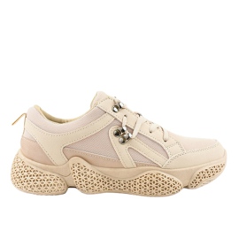 Beige moderigtige kvinders sportssko BD-5