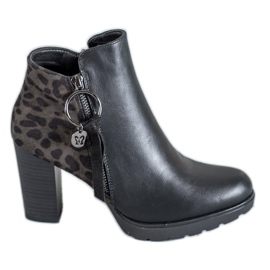 Filippo Støvler med leopardprint sort