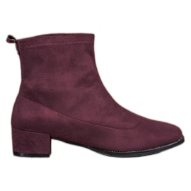 Small Swan Slip-on ruskind støvletter rød