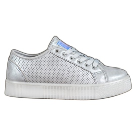 Sølv sneakers grå