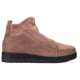 SHELOVET Kvinders slip-on sko lyserød