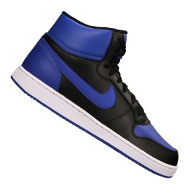 Nike Ebernon Mid M AQ1773-001 sko sort blå