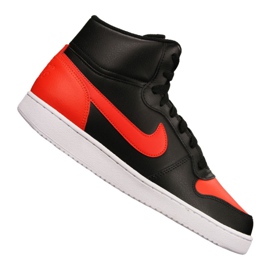 Nike Ebernon Mid M AQ1773-005 sko sort rød