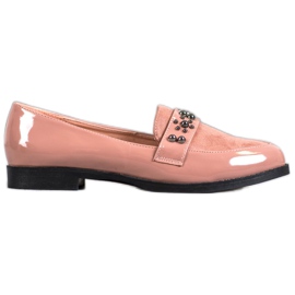 SHELOVET Lakerede loafers lyserød