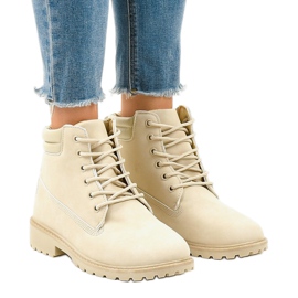Beige vandrestøvler uden isolering W-3033
