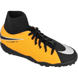 Nike HypervenomX Phelon Iii Df Tf Jr 917775-801 fodboldstøvler flerfarvet gul