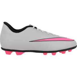 Nike Mercurial Vortex Ii FG-R Jr 651642-060 fodboldstøvler grå hvid