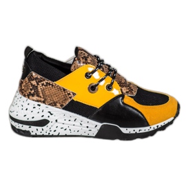 Snake Print VICES Sneakers flerfarvet gul
