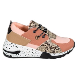 Snake Print VICES Sneakers lyserød