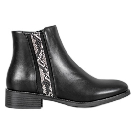 Filippo Moderigtige Snake Print støvler sort