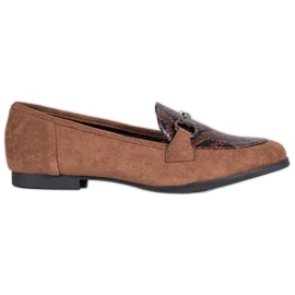 Snake Print VICES loafers brun