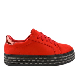 Røde sneakers dekoreret til kvinder G280