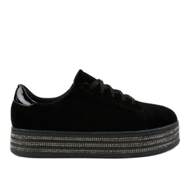 Sorte sneakers dekoreret med kvinder G280