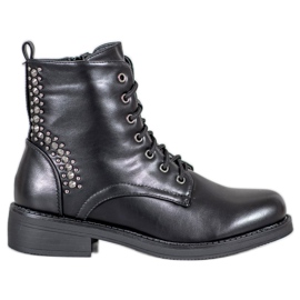 SHELOVET Støvler med rhinestones sort