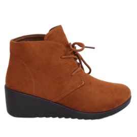Snørestøvler kamel E3265 Camel brun