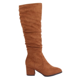 Højhælede støvler camel 280 Camel brun