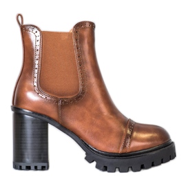 Seastar Slip-on støvler på platformen brun