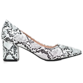 Seastar Snake Print pumper hvid grå flerfarvet