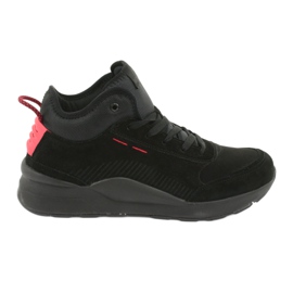 McKey High Men's Sports Shoes Black Suede 1068 sort