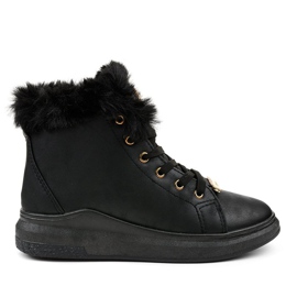 Sort isolerede sneakers TL135-1
