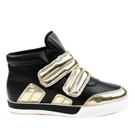 Sort isolerede sneakers på kilen GF-ZM26