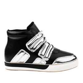 Sort isolerede sneakers på kilen GF-ZM26
