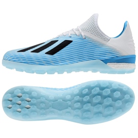 Adidas X 19.1 Tf M F99999 fodboldstøvler hvid blå