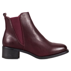 Ideal Shoes Klassiske støvler med elastik rød