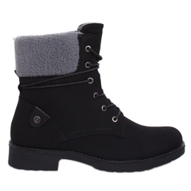 Sorte snørestøvler K-9926 Sort