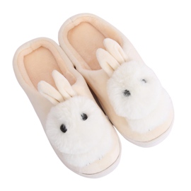 Kvinder tøfler kaniner beige MA01 Beige