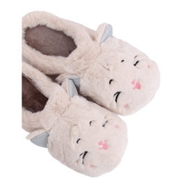 Kvinders beige tøfler MA16 Milk White
