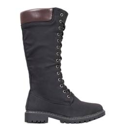 Seastar Varme snørestøvler sort