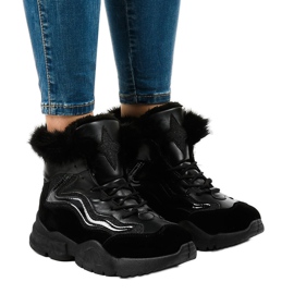 Sort isolerede sneakers LS-2062