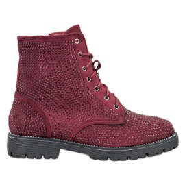 Sweet Shoes Burgundy ruskind støvler rød