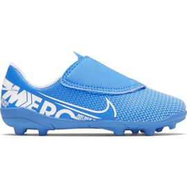 Nike Mercurial Vapor 13 Club Mg PS (V) Jr AT8162 414 fodboldsko blå blå