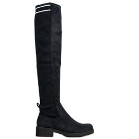 Ideal Shoes Slip-on ruskind støvler sort