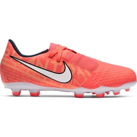Nike Phantom Venom Academy Fg Jr AO0362 810 fodboldsko orange appelsiner og røde