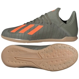 Indendørs sko adidas X 19.3 I Jr EF8376 grå grå
