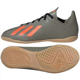 Adidas X 19.4 In Jr EF8379 fodboldstøvler skygger af grå