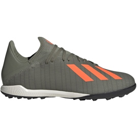 Adidas X 19.3 Tf M EF8366 fodboldstøvler grøn grå