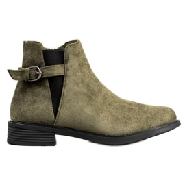 Ideal Shoes Ruskind støvletter grøn