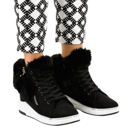 Sorte kvinders isolerede sneakers CN686