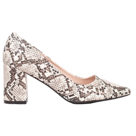 Seastar Snake Print pumper hvid