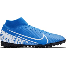 Nike Mercurial Superfly 7 Academy M Tf AT7978 414 fodboldsko flerfarvet blå